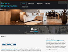 Tablet Screenshot of impactaunderlayments.com